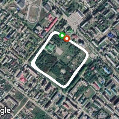 Tuymazy park walking route map in Tuymazy