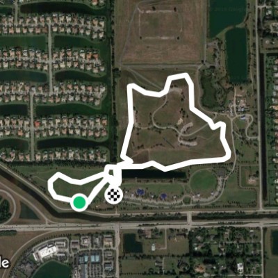 View View Park walking route map in Cooper City
