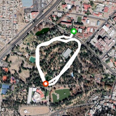 Guadiana Park / Long Route walking route map in Durango