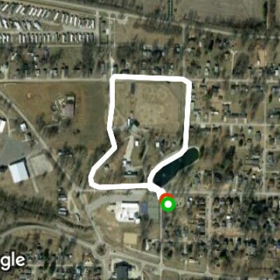 Princeton City Park. Princeton, In. walking route map in Princeton