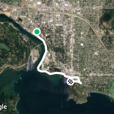 dentist, hill, around mceuen park back to tubbs