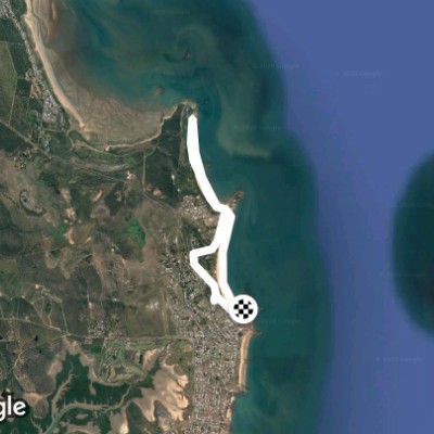 Emu Park Beaches walking route map in Emu Park