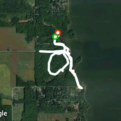 Pymatuning State Park walking route map in Jamestown