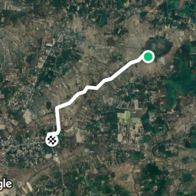 Hospital -rice field walking route map in Tambon Rai Noi