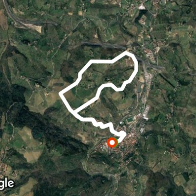 Colleramole splendid countryside among vines and olive trees walking route map in Baruffi