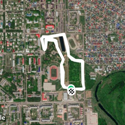 Park of Culture and Rest walking route map in Salavat