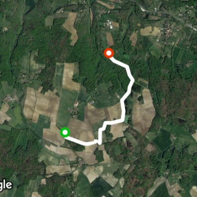 Start hiking Dèdè walking route map in Mareuil en Périgord
