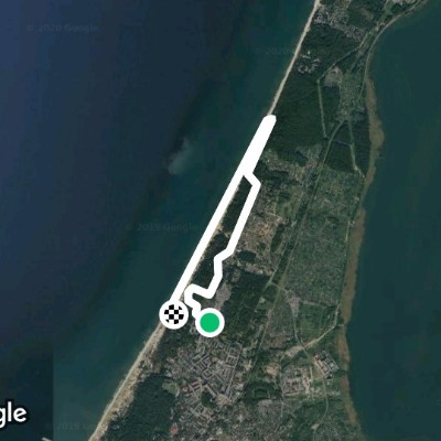 Verkhnyaya Morskaya street walking route map in Baltiysk