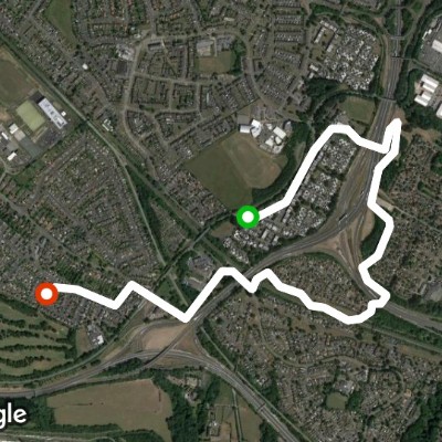 Ascot Avenue walking route map in Runcorn