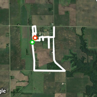 Pilot Mound State Forest walking route map in Boone