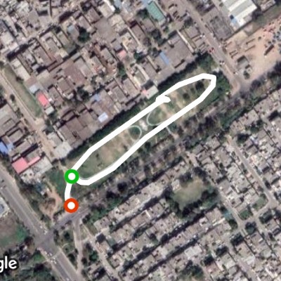 Shahi Majra park walking route map in Sahibzada Ajit Singh Nagar