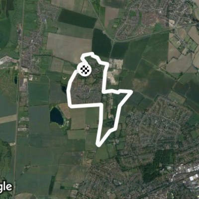 A little bundu bushing around Fairfield walking route map in Letchworth Garden City