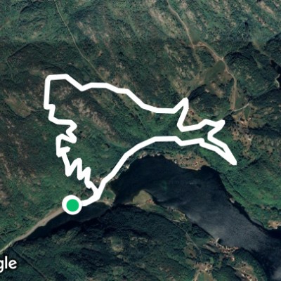 The slopes and down the Ingerskleiva walking route map in Farsund