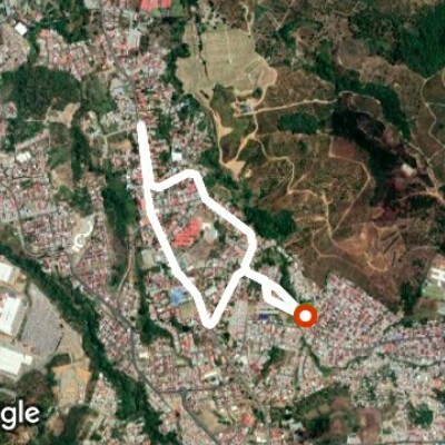 San Miguel Route walking route map in Patarra