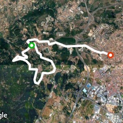 Ouressa Lane - Saint Peter walking route map in Algueirão-Mem Martins