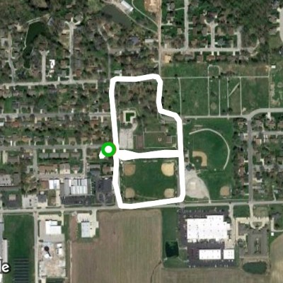 Trenton Community Park walking route map in Trenton