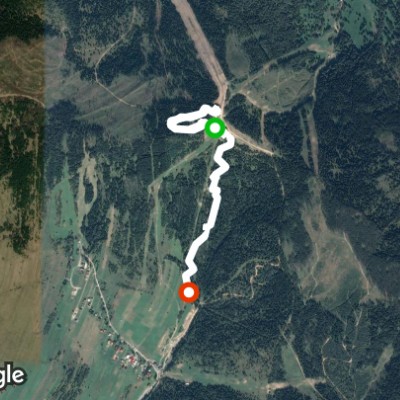 Walkway through treetops Bachledova dolina walking route map in Jezersko