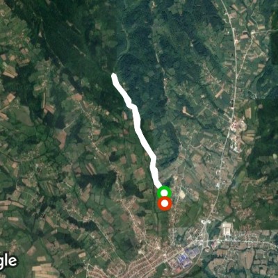 Velereč2 walking route map in Gornji Milanovac