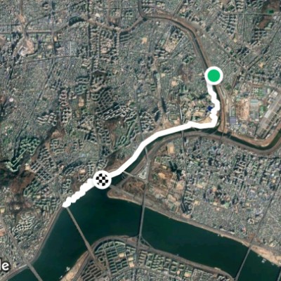 개천따라 한강까지