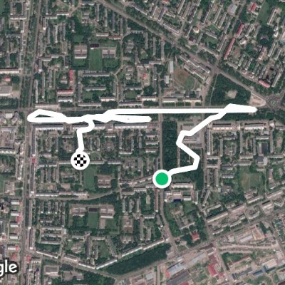 Zhukov Park walking route map in Sterlitamak
