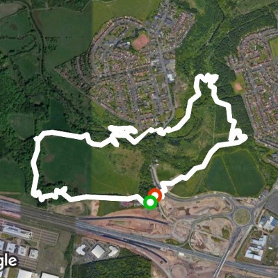 The North Calder Heritage Trail walking route map in Chapelhall