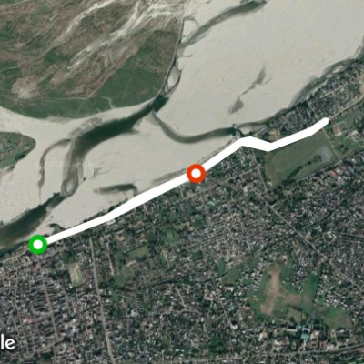 Dibrugarh walking route map in Dibrugarh