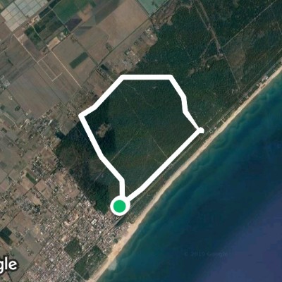 Ginosa marine pine forest walking route map in Marina di Ginosa