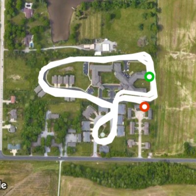 Therapy Walk Session walking route map in Carbondale