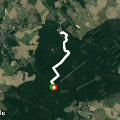 National Forest of Bouconne walking route map in Pibrac