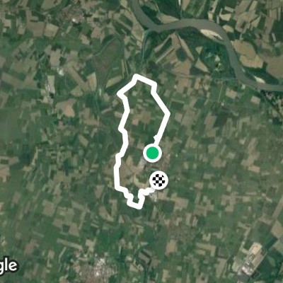 Between Taro and its banks. walking route map in Sissa Trecasali