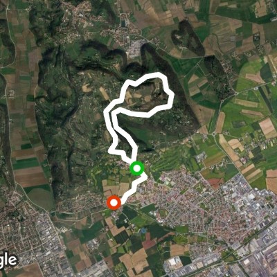 Creazzo colle walking route map in Creazzo