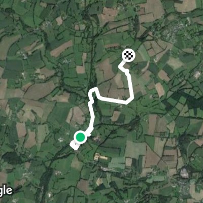 Flers-Domfront Greenway walking route map in Dompierre