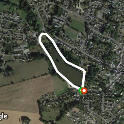 Love wood walking route map in Bignan