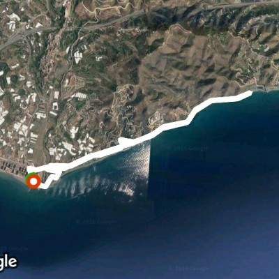 Torrox walking route map in Torrox