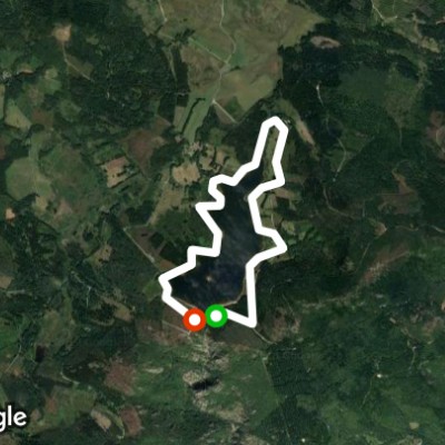 Lake of vesoles walking route map in Prémian