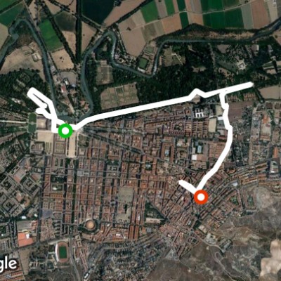 Prince's Garden walking route map in Aranjuez