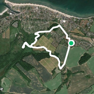 Round robber's hut Niendorf walking route map in Ratekau