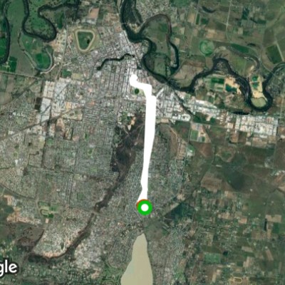 Kooringal to Wagga walking route map in Kooringal