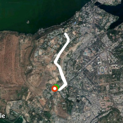 Shyamla hills road walking route map in Bhopal