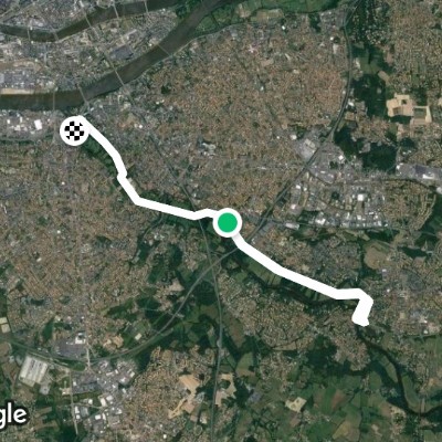 The Sèvre walking route map in Vertou