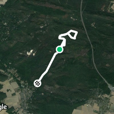 Path walking route map in Noisy-sur-École