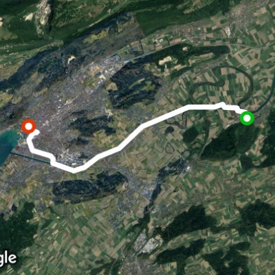 Buren walking route map in Büren an der Aare