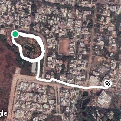 Buddha Jayanti Park walking route map in Bhubaneswar