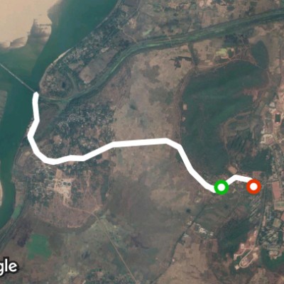 Mundali Bridge walking route map in Chakradharpur