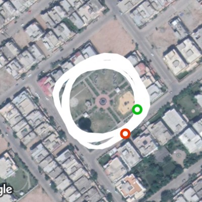 Siddique Park walking route map in Rawalpindi