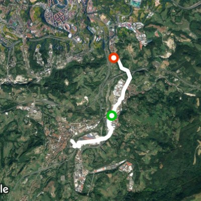 Donostia-Hernani-Donostia walking route map in Astigarraga