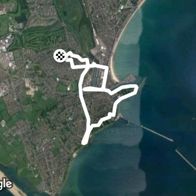 Nothe Gardens,sandsfoot and Weymouth harbour walking route map in Weymouth