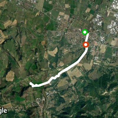 Lavino River Park walking route map in Gesso