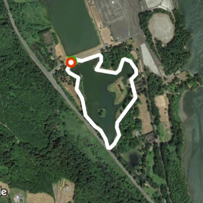 Trojan Park walking route map in Kalama