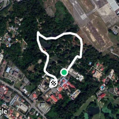 Botanical Garden walking route map in Labuan